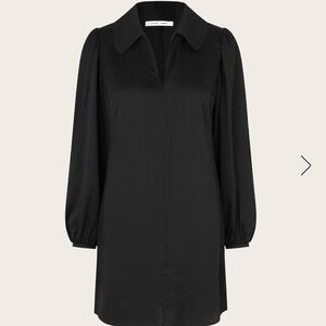 SAMSOE SAMSOE LONG SLEEVE V-NECK MARGOT SHIFT DRESS Size XS Collared
